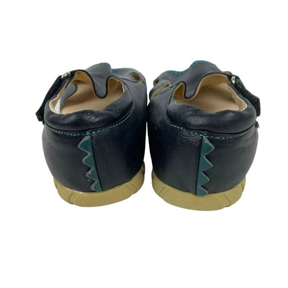 Livie And Luca Black Leather Sandals Sz 13 Comfort boys girls hook and loop - Picture 4 of 7